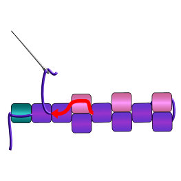 Odd count peyote stitch diagram